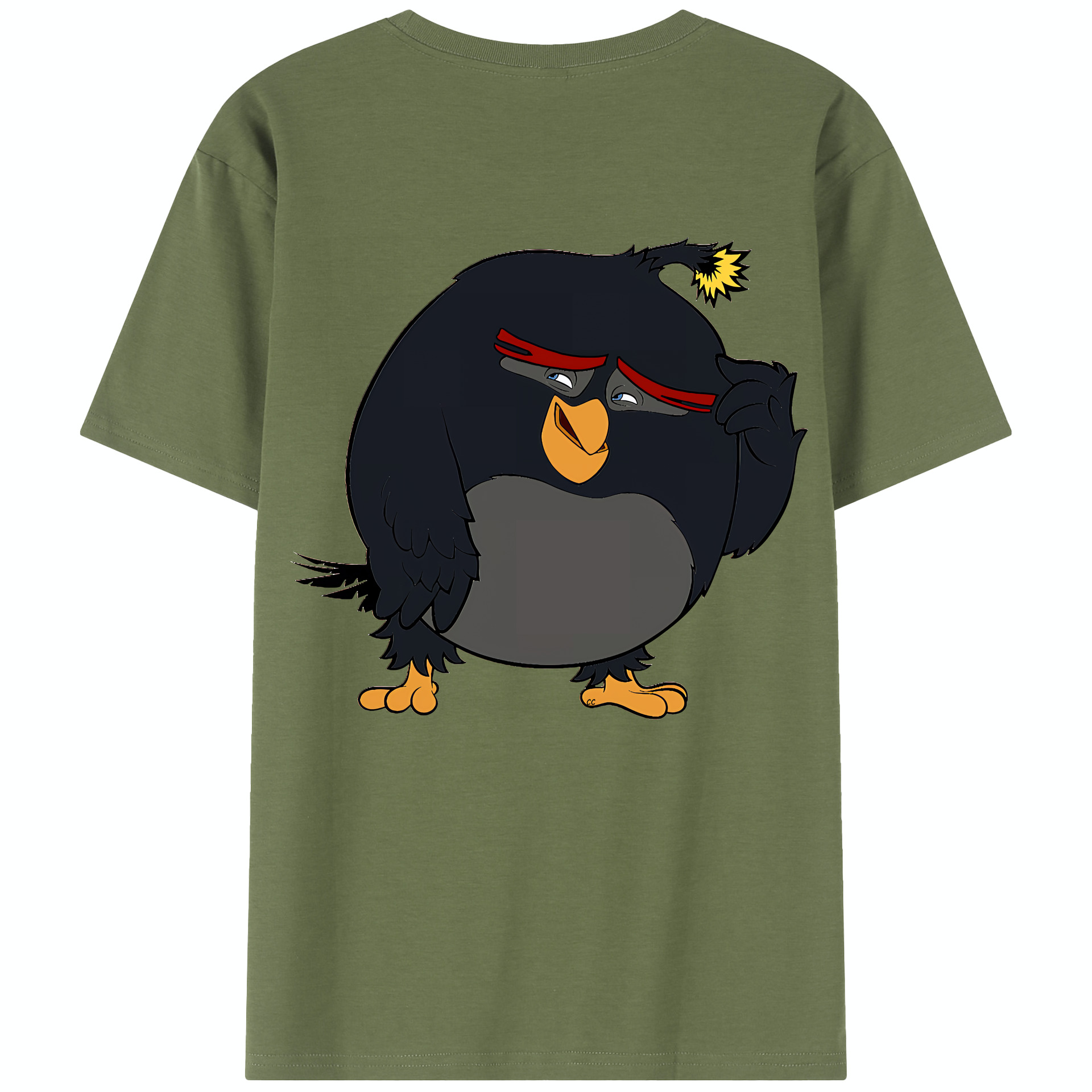 （画像用） Angry Birds アングリーバード 綿100％半袖Tシャツ（背面プリント）